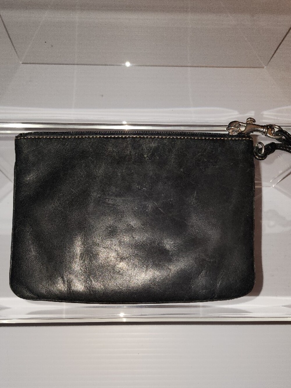 Coach Leatherware EST 1941 Vintage Black Leather Wristlet Pouch. - Picture 4 of 12
